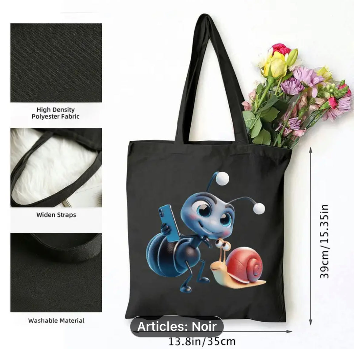 sac fourre tout Escargot fourmi