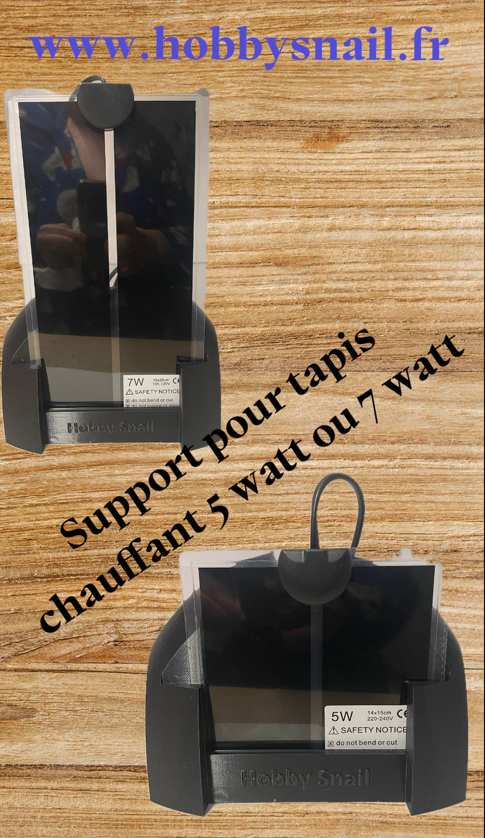 support pour tapis chauffant 5 Watt ou 7 watt